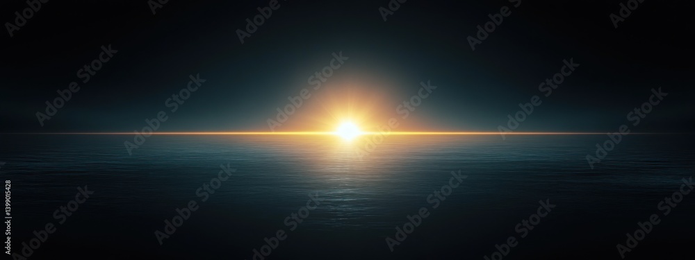 Bright Light Glow in Dark Space Optical Effects Minimalist Design