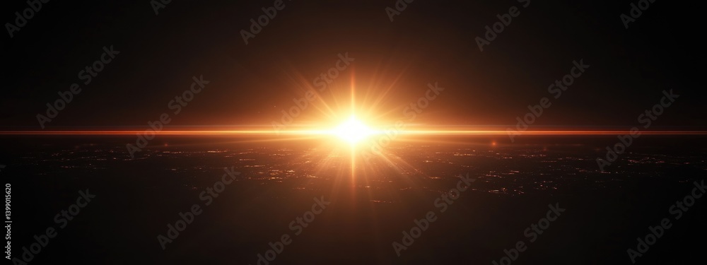 glowing light lens flares shine optical effect bright background symmetry