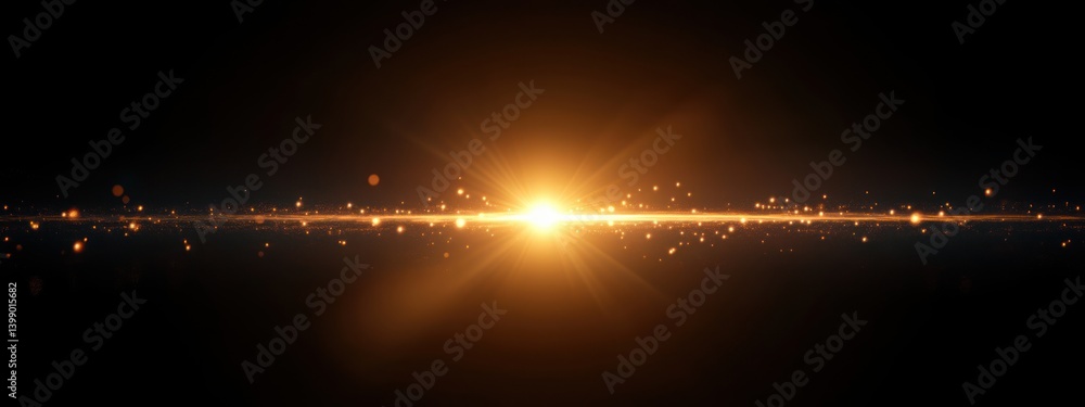 glowing light lens flares shining symmetry