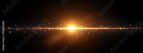 Obraz na płótnie glowing light lens flares shining symmetry w salonie