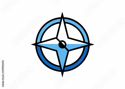 Navigation Compass Rose: A sleek compass rose design, symbolizing direction and guidance, meticulously crafted with crisp lines and a modern aesthetic. Capturing clarity and precision.