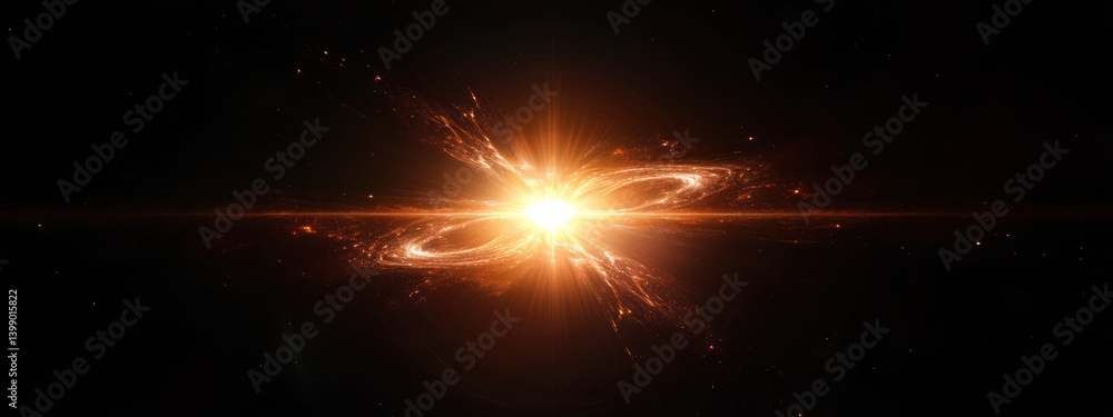 Radiant Light Lens Flare Effect Glow Design Cosmic Shine
