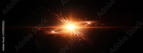 Obraz na płótnie Radiant Light Lens Flare Effect Glow Design Cosmic Shine w salonie
