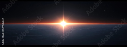 Obraz na płótnie bright light flare lens effect optical shine gradient star glow cinematic sci-fi background w salonie