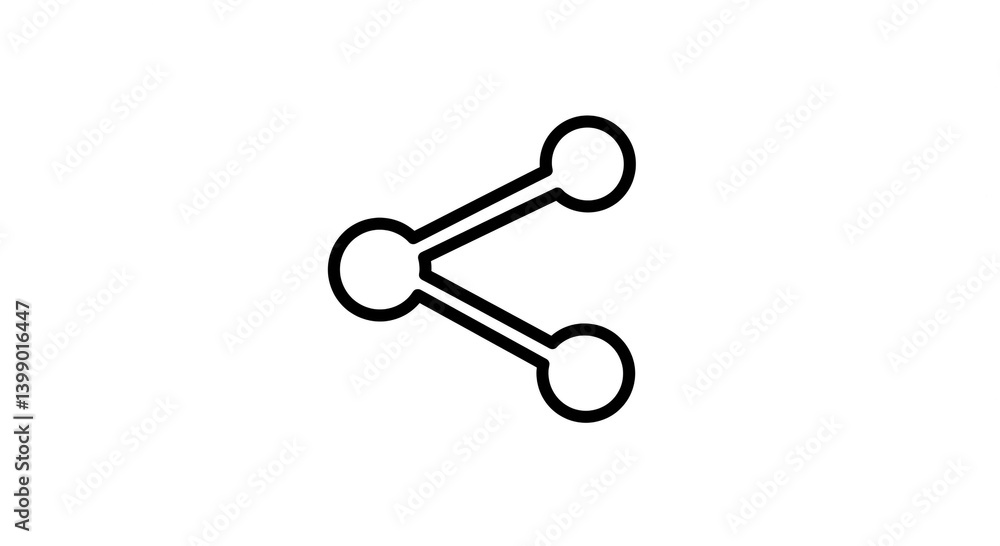 Share Symbol: The universal share symbol, rendered in clean, minimalist line art, stands out prominently. This versatile icon embodies connectivity and dissemination in a clear visual statement. Share Symbol: The universal share symbol, rendered in clean, minimalist line art, stands out prominently. This versatile icon embodies connectivity and dissemination in a clear visual statement.