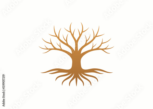 Tree of Life Illustration: A graphic rendering of a majestic tree, showcasing its intricate root system and sprawling branches, a timeless symbol of nature's resilience.