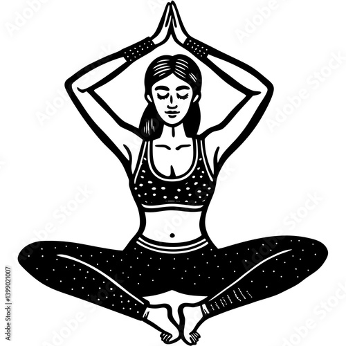 Woman in yoga pose