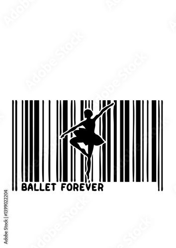 code barre danseuse de ballet danse classique forever