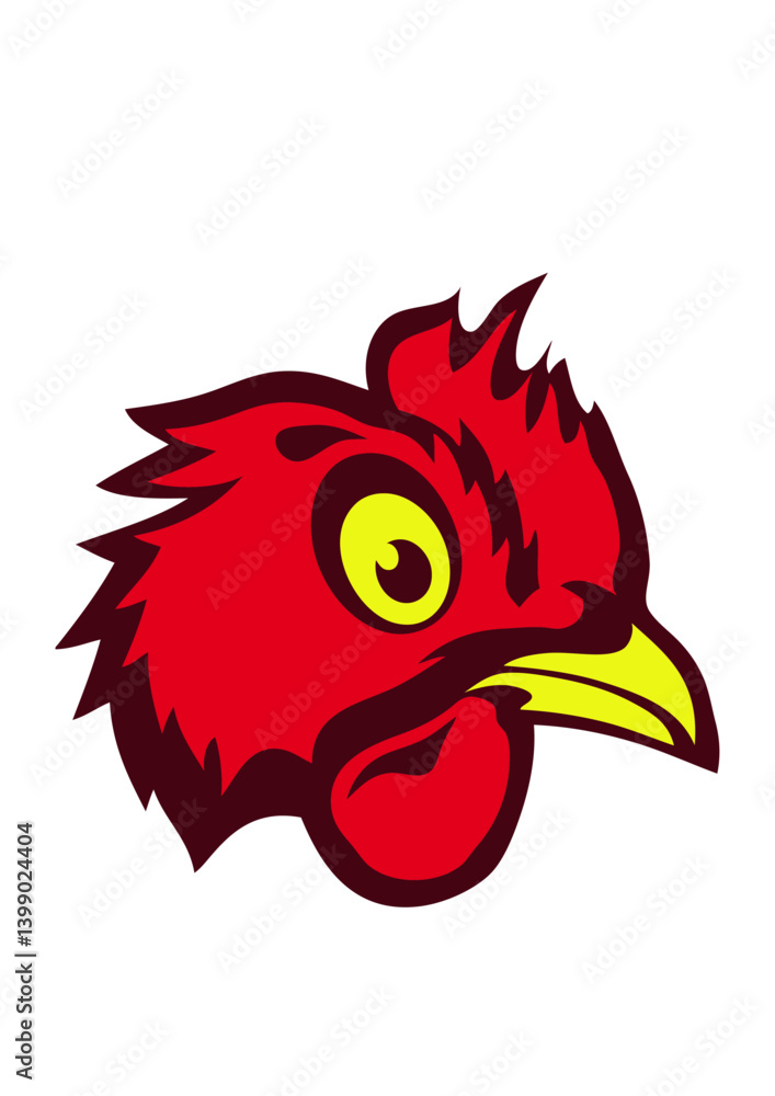 Obraz premium poule domestique dessin