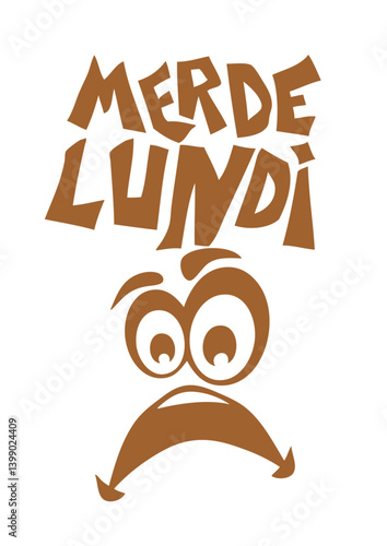 merde lundi smiley triste travail humour boulot
