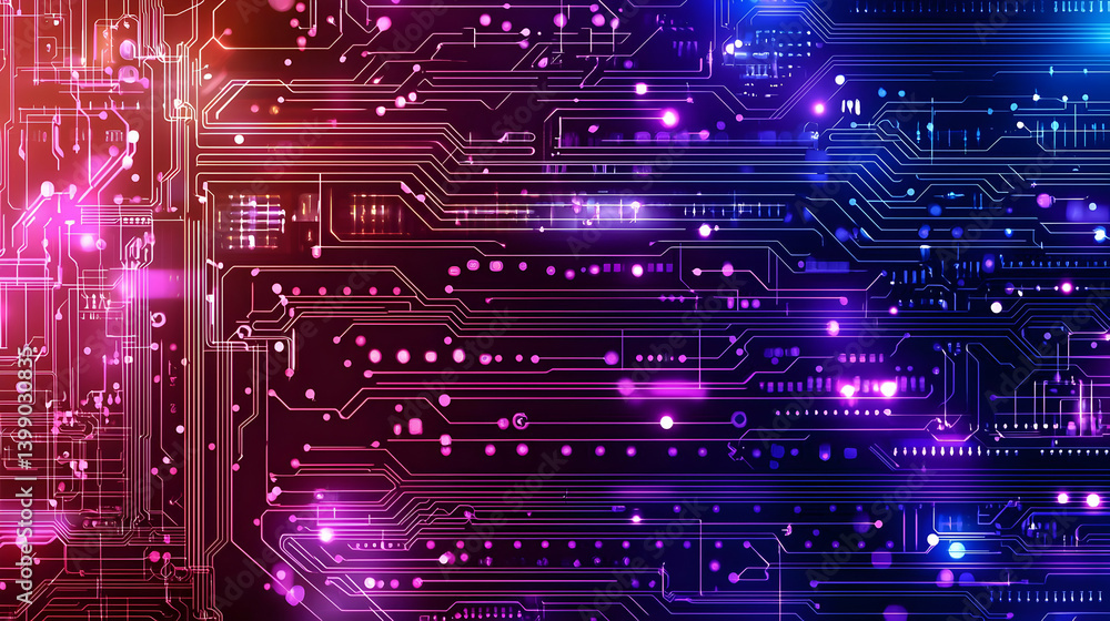 Obraz premium Abstract Futuristic Circuit Board Background
