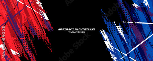 Vector Abstract Background with Sportly Style and Grunge Effect. Brush Stroke Illustration Vector, Poster. Scratch Texture Elements For Design Template