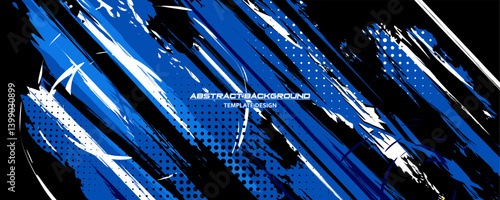 Vector Abstract Background with Sportly Style and Grunge Effect. Brush Stroke Illustration Vector, Poster. Scratch Texture Elements For Design Template