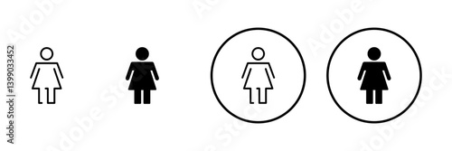 Female icon vector. woman sign and symbol