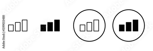 Growing graph icon vector. Chart sign and symbol. diagram icon
