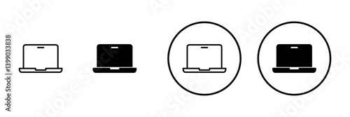 Laptop icon vector. computer sign and symbol