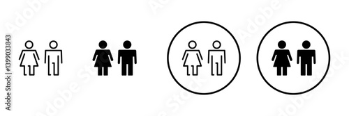 Man and woman icon vector. male and female sign and symbol. Girls and boys