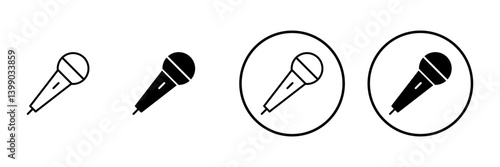 Microphone icon vector. karaoke sign and symbol