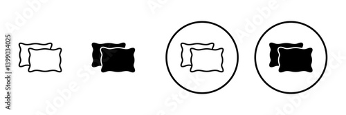 Pillow icon vector. Pillow sign and symbol. Comfortable fluffy pillow