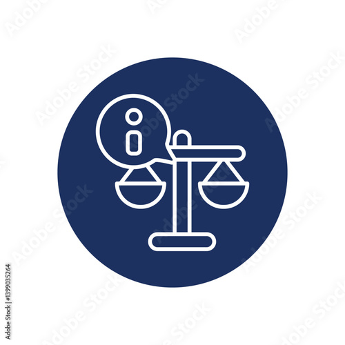 Legal Info icon vector stock illustration