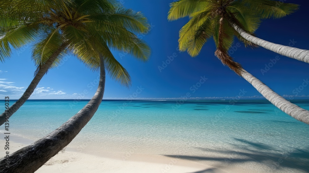 Tropical paradise beach scene