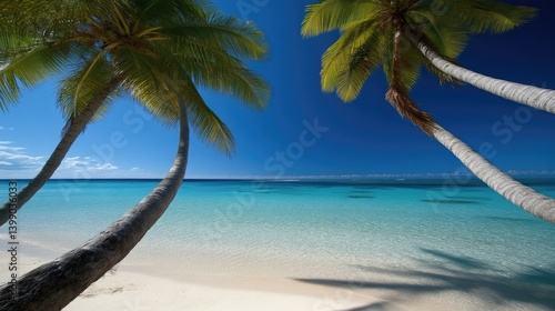 Obraz na płótnie Tropical paradise beach scene w salonie