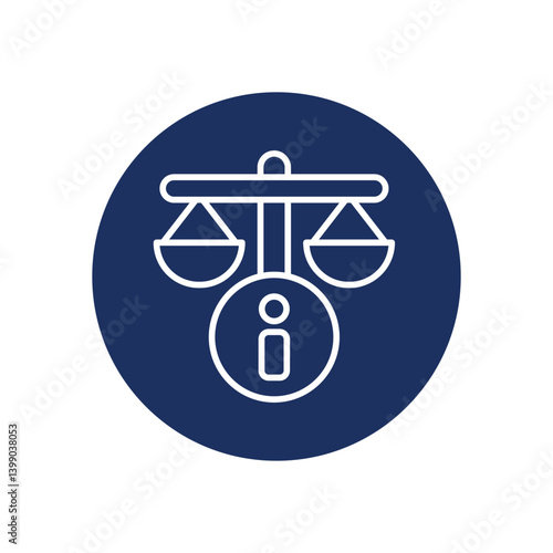 Legal Info icon vector stock illustration