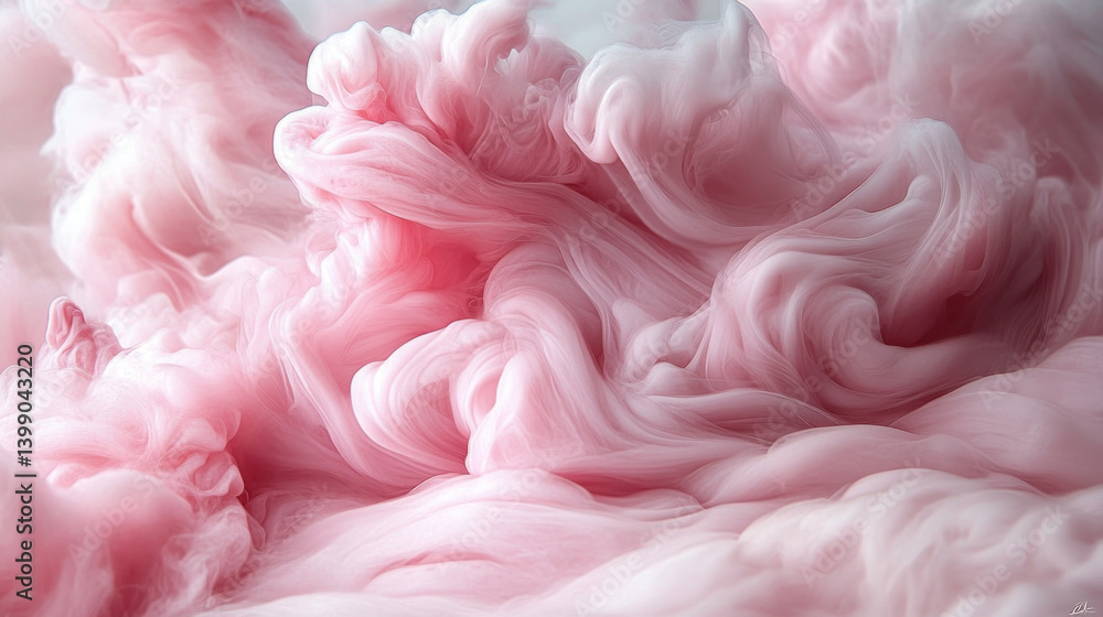 Abstract Pink Ink Flowing in Liquid, Soft Background Abstract Pink Ink Flowing in Liquid, Soft Background