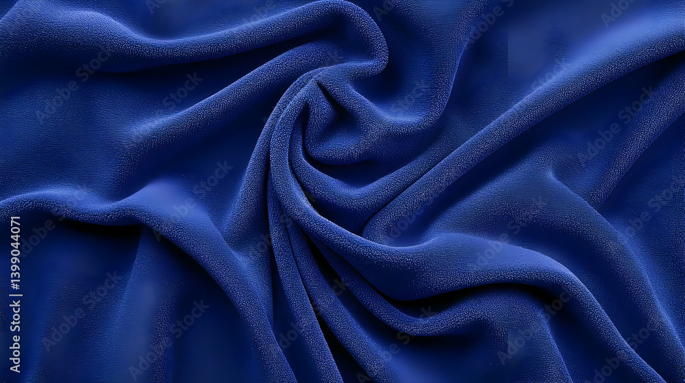 Obraz premium Deep Blue Textured Fabric Drape