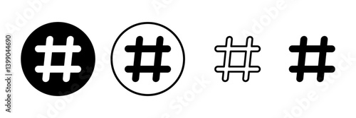 Hashtag icon vector illustration. hashtag sign and symbol