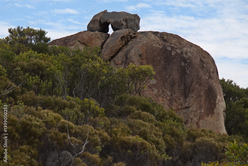 Rock formation at the hiking track to Little Hellfire Bay in Cape Le Grand National Park, Western Australia, Australia
