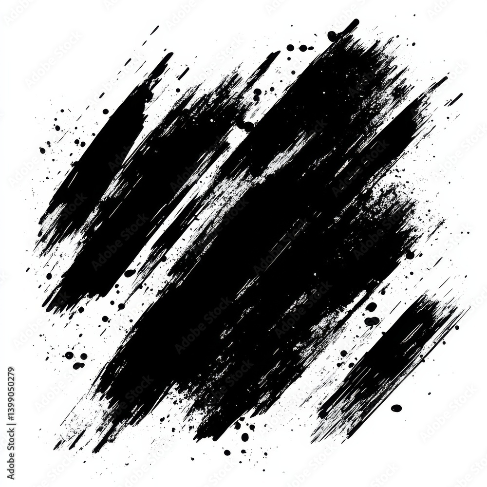 Vector grunge brush strokes with rough black scratches Vector grunge brush strokes with rough black scratches