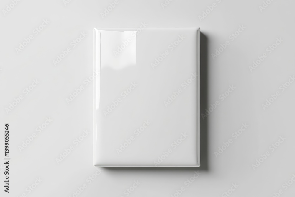 Blank white rectangular package