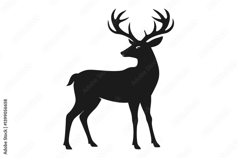 Fototapeta premium Deer vector illustration isolated on white background