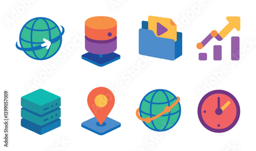 Isometric flat vector set of icons of comic books: comic frame, superhero pose, speech bubble, action word, comic strip, colorful panel, villain icon, page flip. . , icons isolated transparent