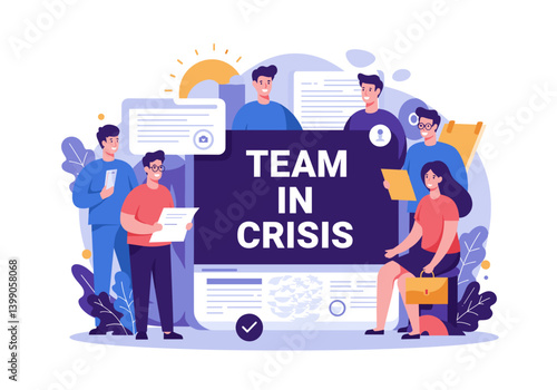 Business Team in Crisis Discussing Solutions in Modern Office – Stressful Meeting, Problem-Solving Concept for Leadership, Management or Corporate Challenges
