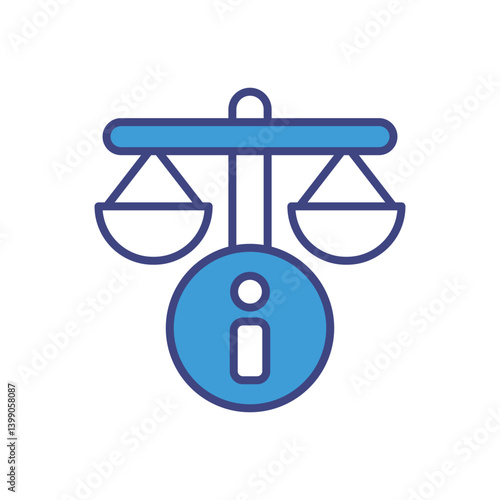 Legal Info icon vector stock illustration