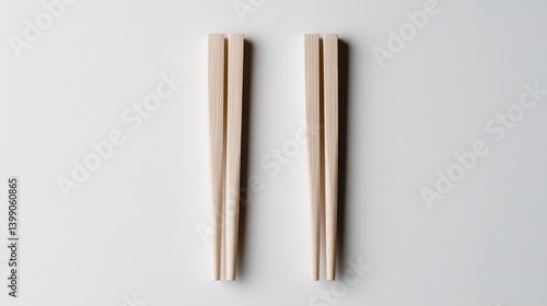 Obraz na płótnie Pair of light beige wooden chopsticks w salonie
