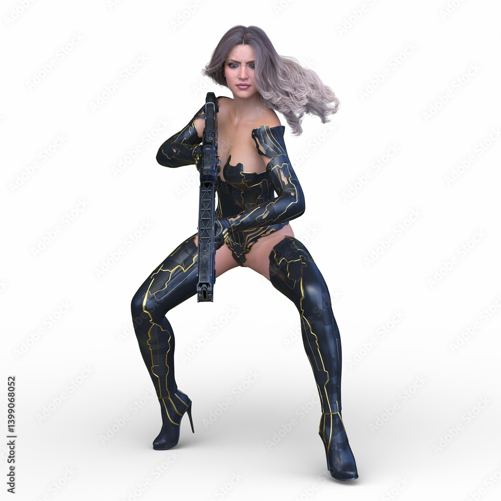 サイバーウーマン 3DCGレンダリング サイバーウーマン 3DCGレンダリング