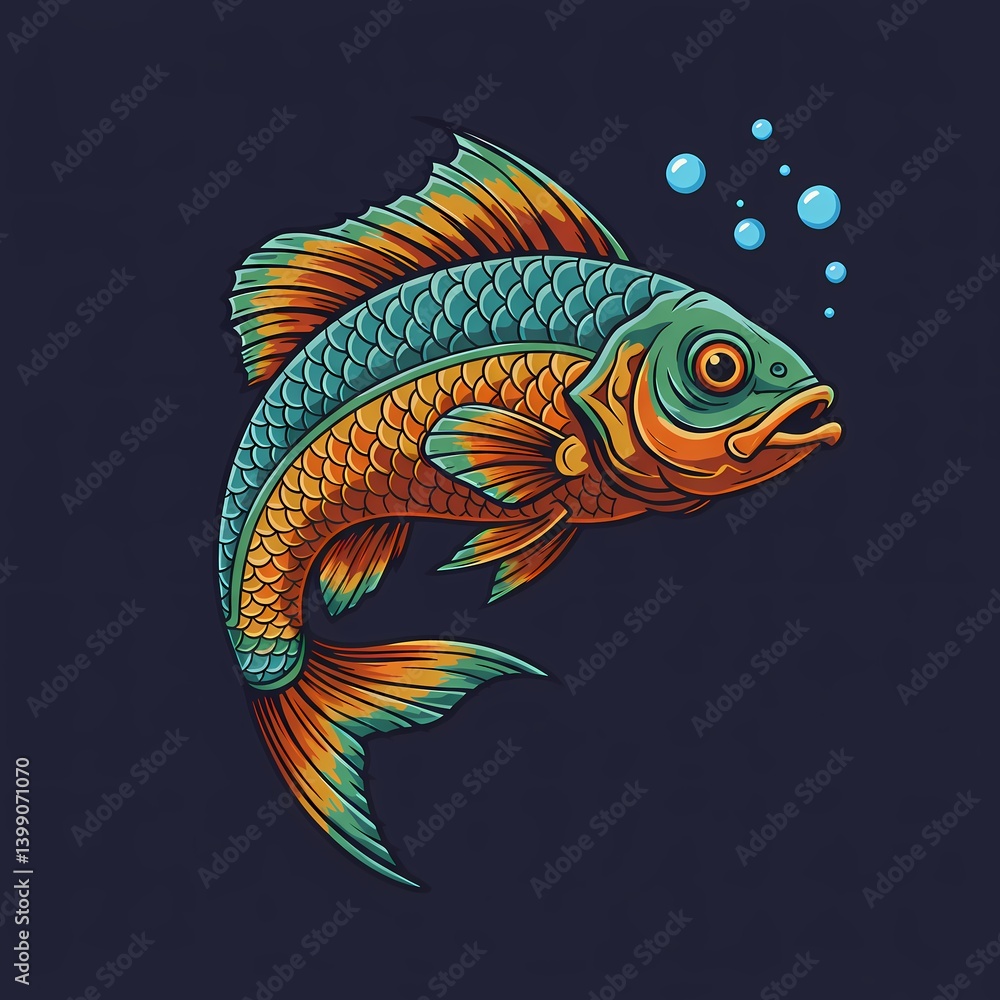 Fototapeta premium fish on a white background