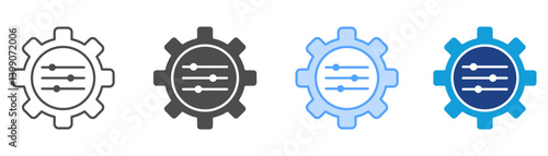 Control Icon Set Multiple Style Collection
