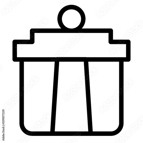 Cinema Theater Film Line Icon