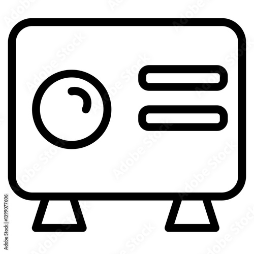 Movie Film Projector Line Icon