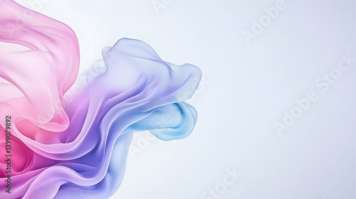 Abstract Flowing Fabric In Pastel Colors