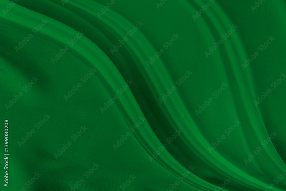 Obraz premium Black green satin dark fabric texture luxurious shiny that is abstract silk cloth background with patterns soft waves blur beautiful.