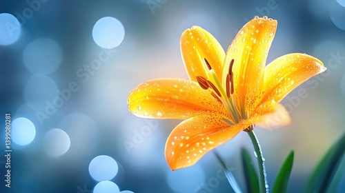 Obraz na płótnie Orange lily in soft light w salonie