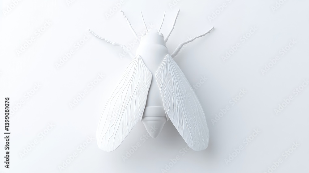 White insect model, minimal design