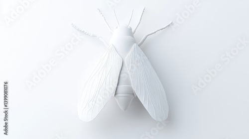 Obraz na płótnie White insect model, minimal design w salonie