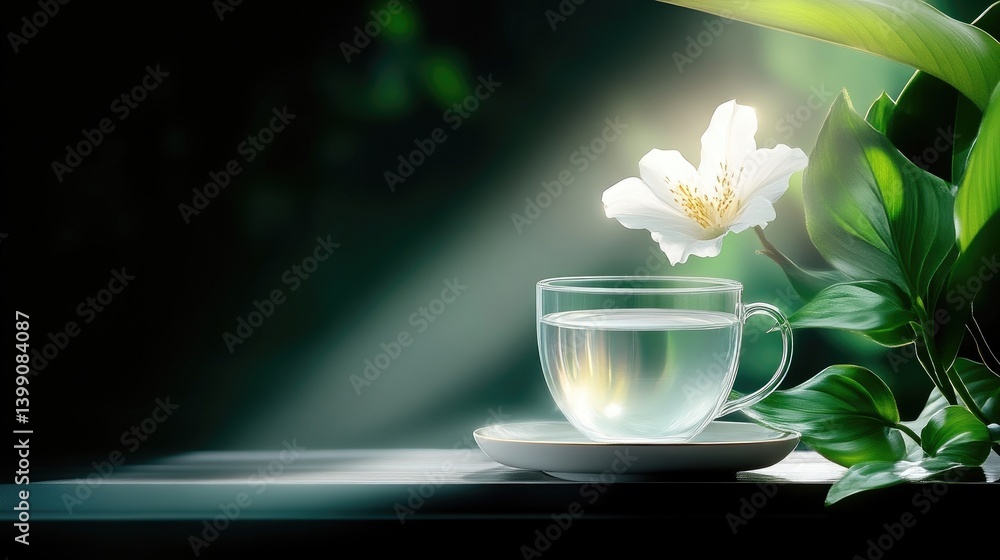 Tranquil tea, flower, sunlight