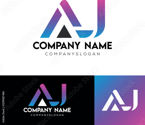 Letter AJ Logo, icon vector, company name logo